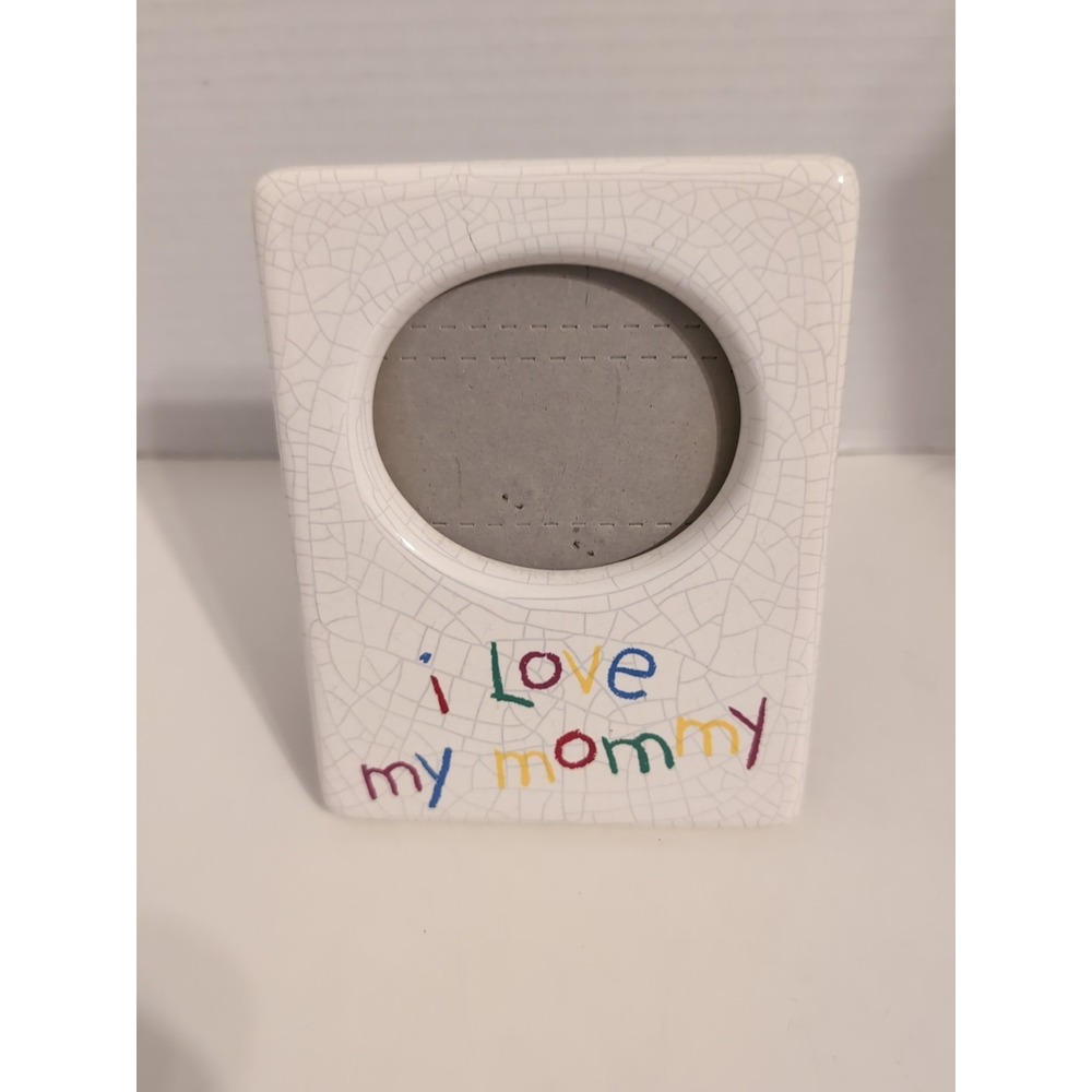 Vintage Miniature Ceramic Picture Frame‎ I Love My Mommy